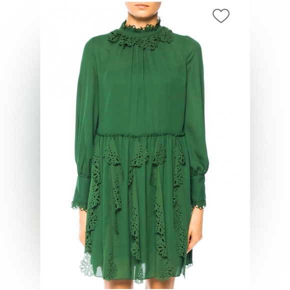 See from Chloe - Green Openworks dress - Picture 1 of 7